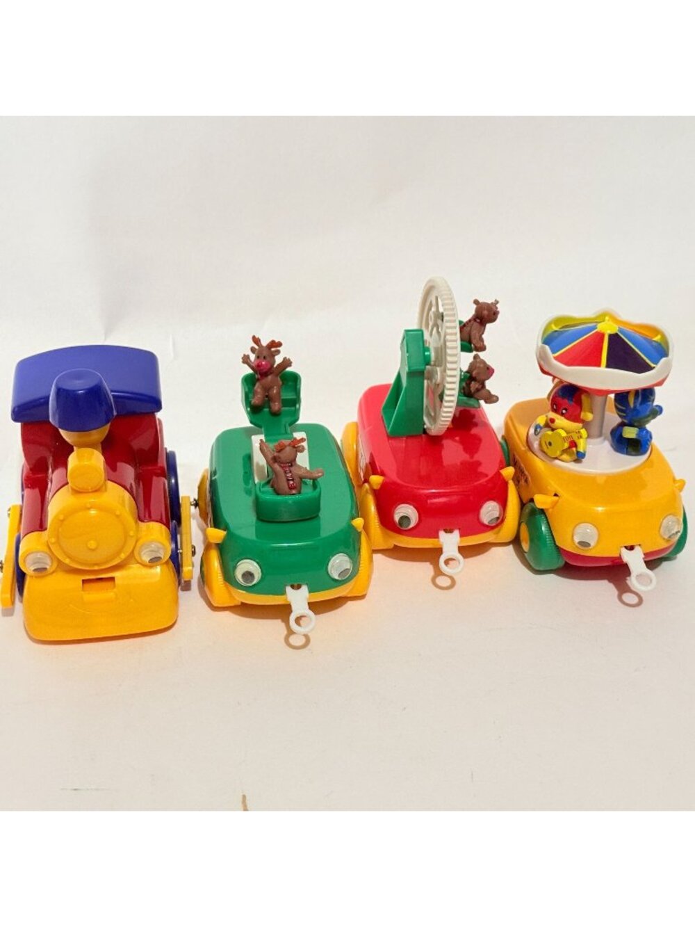 Vintage Funny car Carnival Animal Train Ride Battery Not Included Toy w/Track